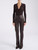 Pantaloni Elisabetta Franchi effetto pelle marrone scuro