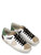 Sneaker Philippe Model Prsx in pelle bianca, verde e beige