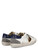 Sneaker Philippe Model Prsx in pelle bianca, blu e grigia