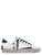 Sneaker Crime London Sk8 Deluxe in pelle bianca e blu 