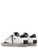 Sneaker Crime London Sk8 Deluxe in pelle bianca e blu 