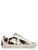 Sneaker Crime London Distressed in pelle bianca con stampa mucca