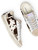 Sneaker Crime London Distressed in pelle bianca con stampa mucca