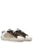 Sneaker Crime London Sk8 Deluxe in pelle bianca e glitter platino