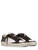 Sneaker Crime London Sk8 Deluxe in pelle bianca e cioccolato