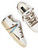 Sneaker Crime London Sk8 Deluxe in pelle bianca con strass