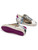 Sneaker Crime London Sk8 in pelle bianca, oro e argento