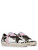 Sneaker Crime London Sk8 in pelle bianca, marrone e rosa