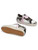 Sneaker Crime London Sk8 Deluxe in pelle bianca, marrone e rosa