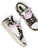 Sneaker Crime London Sk8 Deluxe in pelle bianca, marrone e rosa
