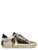 Sneaker Crime London Sk8 in pelle nera e platino