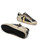 Sneaker Crime London Sk8 in pelle nera e platino