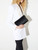 Clutch Elisabetta Franchi in cavallino nero