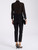 Camicia Elisabetta Franchi in georgette nera con ruches