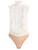 Body Elisabetta Franchi in georgette e pizzo bianco