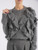 Pullover Elisabetta Franchi in mohair grigio mélange