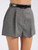 Shorts Elisabetta Franchi in lana grigio mélange
