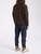 Felpa Dondup in cotone marrone con cappuccio e logo nero