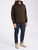 Felpa Dondup in cotone marrone con cappuccio e logo nero