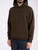 Felpa Dondup in cotone marrone con cappuccio e logo nero
