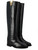 Stivale Via Roma 15 in pelle luxury nera con V tridimensionale