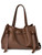 Borsa a spalla Visonà Vittoria in pelle color noce