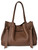 Borsa a spalla Visonà Vittoria in pelle color noce