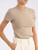 T-shirt Eleh in cotone e modal beige