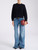 Pull raglan Alpha Studio en laine bleue