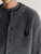 Cardigan Maison Kitsuné in lana antracite