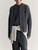 Cardigan Maison Kitsuné in lana antracite