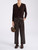 Pantalone 'S Max Mara Smmsospiro in jersey spalmato marrone