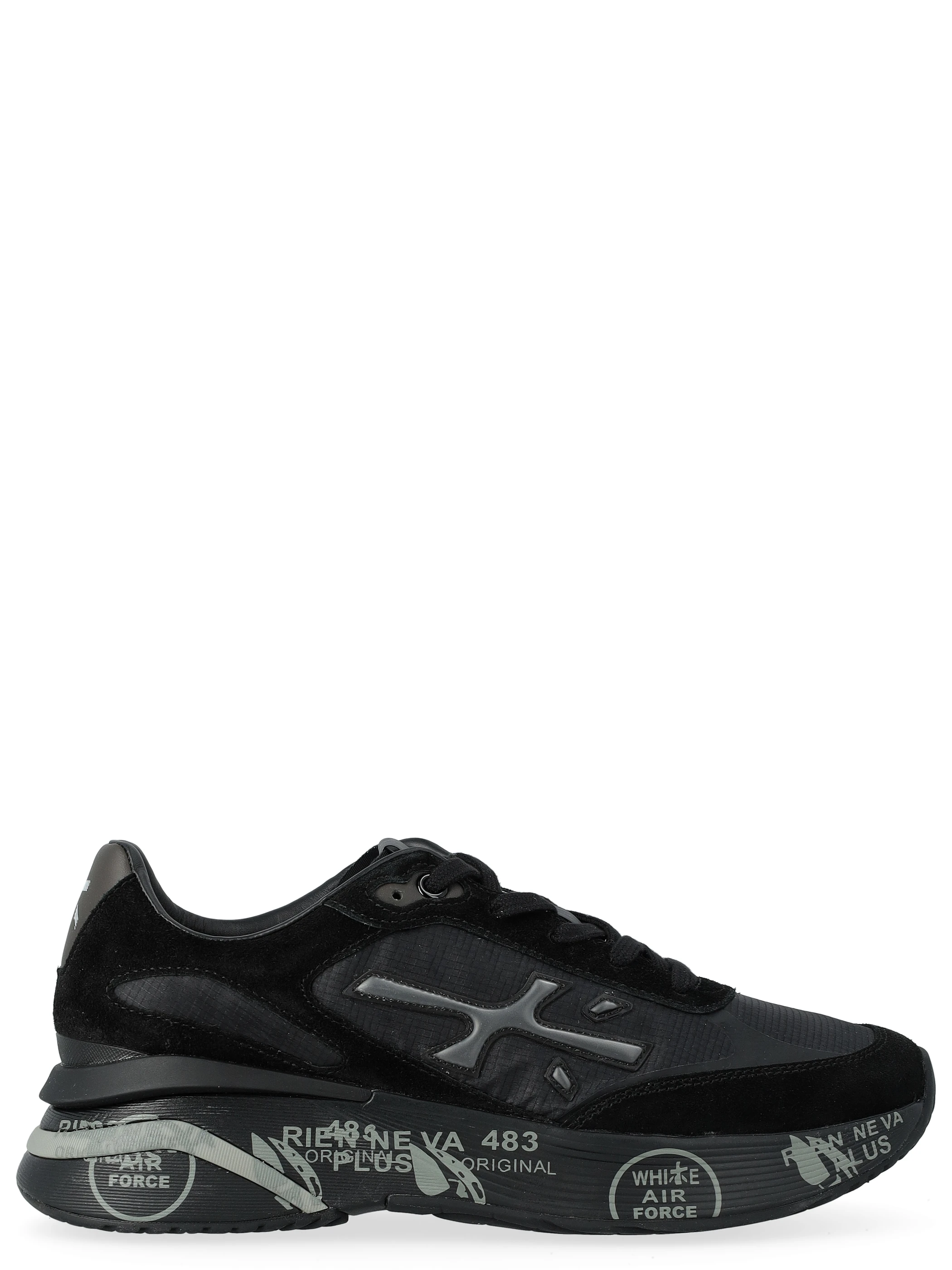 Sneaker Premiata Moerun in tessuto tecnico e suede nera