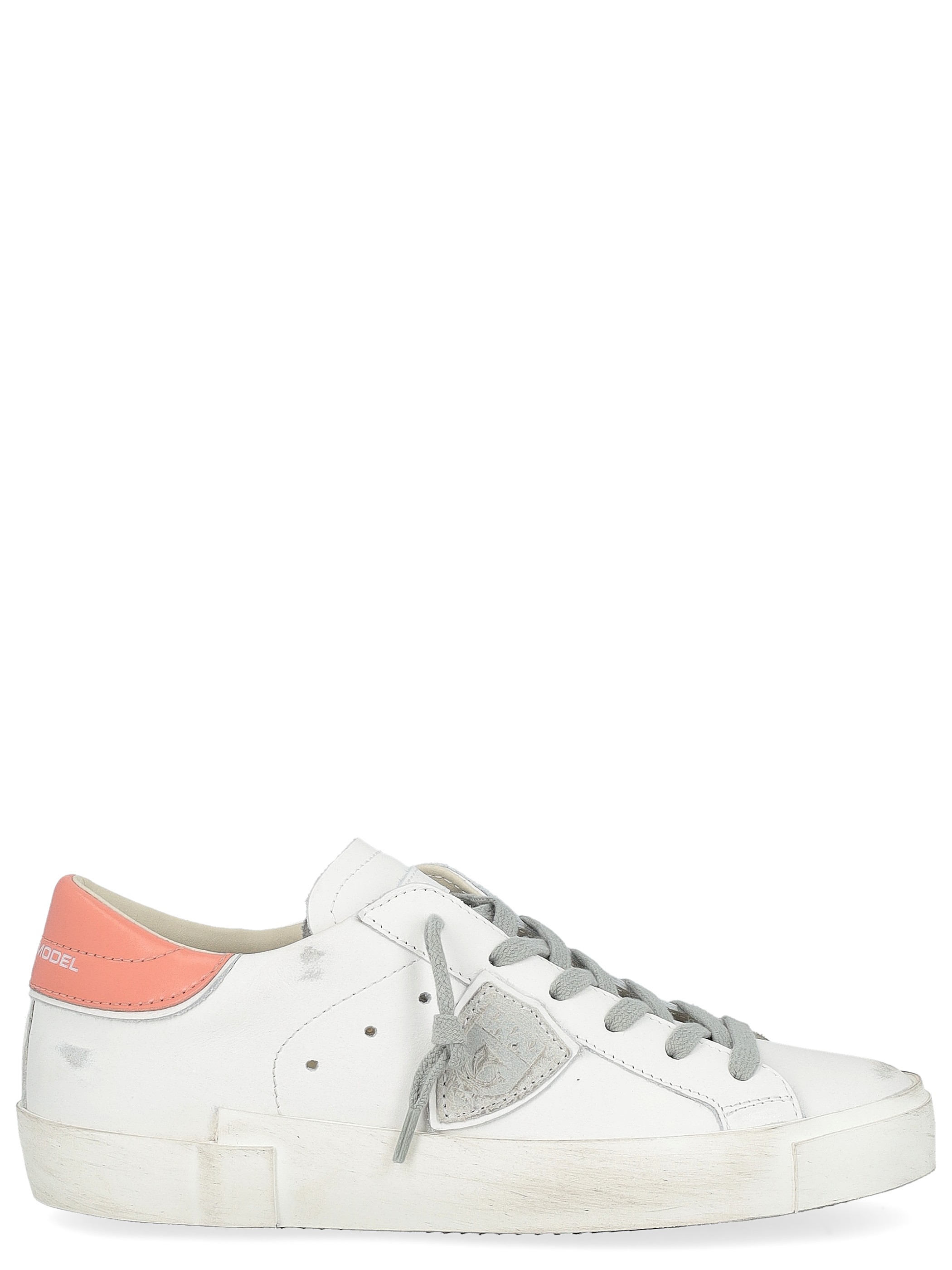 Sneaker Philippe Model Prsx in pelle bianca e rosa antico
