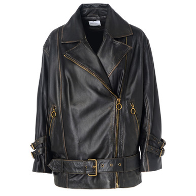 ジャケット PINKO Woman Jacket Brown 103897A21L M04 Soft nappa leather biker jacket PINKO → Shop Online