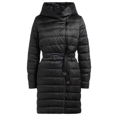 Max Mara Novef Down jacket in black water-repellent satin | H-Brands
