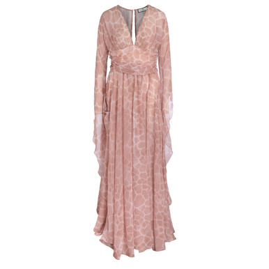 ワンピース ELISABETTA FRANCHI GEORGETTE DRESS WITH GEOMETRIC PRINT Dress in georgette fabric with diamond print | Elisabetta