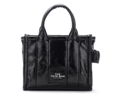 Marc Jacobs The Crinkle Leather Tote Bag Large Black in Leather - US