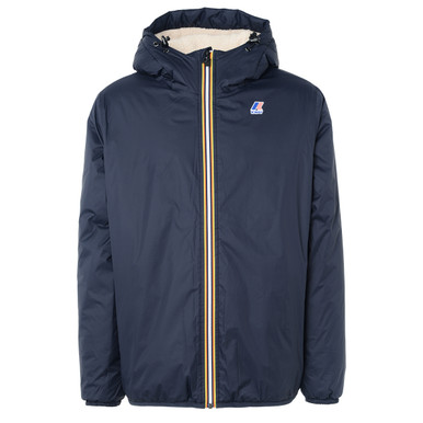 K-WAY GIUBBOTTO LE VRAI 3.0 CLAUDE ORSETTO Bambino Ecru Blu Navy