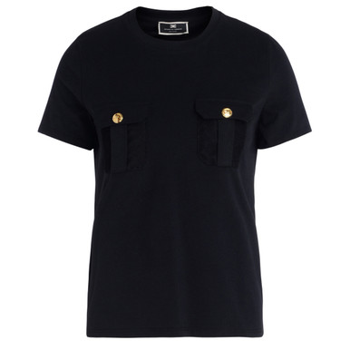 Tシャツ・カットソー ELISABETTA FRANCHI Woman T-Shirt Black MA029 110 MA00421E2-110_1__80933.