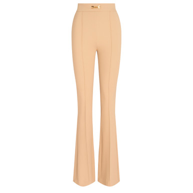 パンツ ELISABETTA FRANCHI Woman Pants Yellow KP65S DK7 Top in flowing crêpe fabric with jewelled decoration