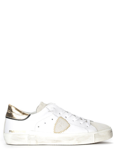 靴 PHILIPPE MODEL PARIS Prsx Sneakers: Woman's White/Black Shoes | Philippe Model Paris