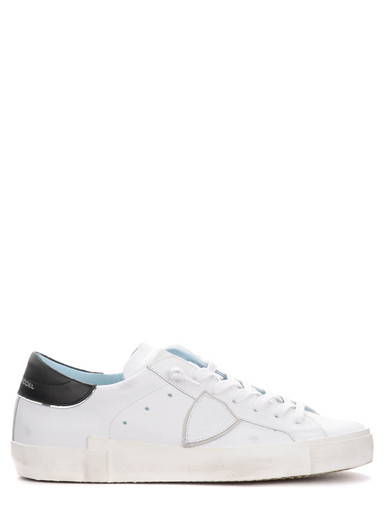 Men's Philippe Model Paris X sneaker in white leather H-Brands