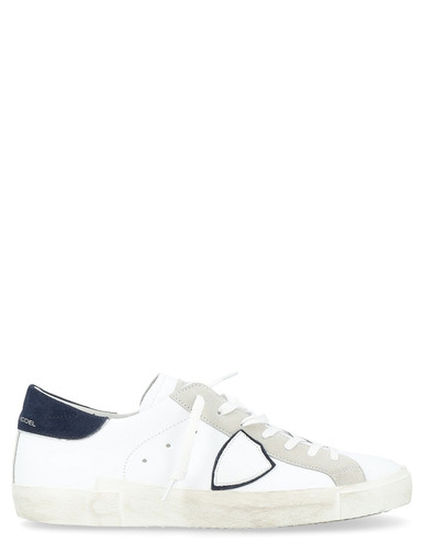 Philippe Model X sneakers in white leather with blue accents | H