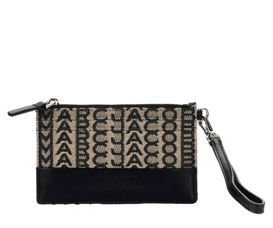 Card Holder Marc Jacobs The Monogram Top Zip Wristlet beige