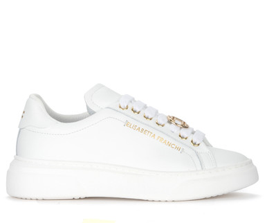 Sneaker Elisabetta Franchi white with maxi logo | H-Brands