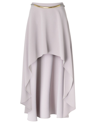 スカート ELISABETTA FRANCHI Woman Skirt Grey GO115 DC3 Women's midi skirts outlet by Elisabetta Franchi: buy online