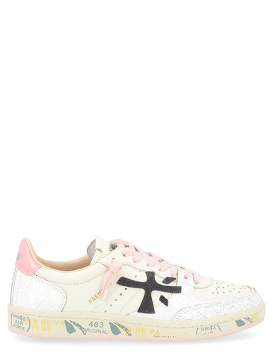 スニーカー PREMIATA Women Sneakers BSKTCLAD VAR 6780 WHITE BLUE White Sneaker Premiata Clay 6780 leather used effect