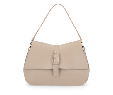 Hand bag Furla Flow L in greige leather