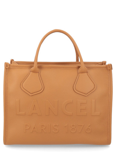 Lancel Jour M tote bag in camel-colored leather - Main Image